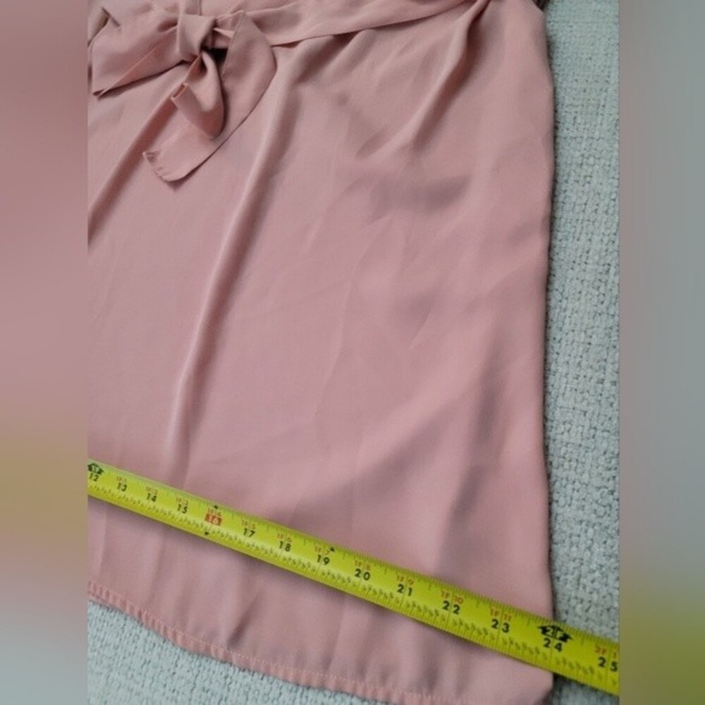 Rue 21 Pink Shirt Dress Tie waist front pockets 3/4 sleeve - Picture 8 of 8